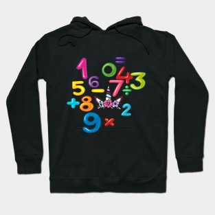 unicorn Number day kids costume Numbers Math day calculator funny Hoodie